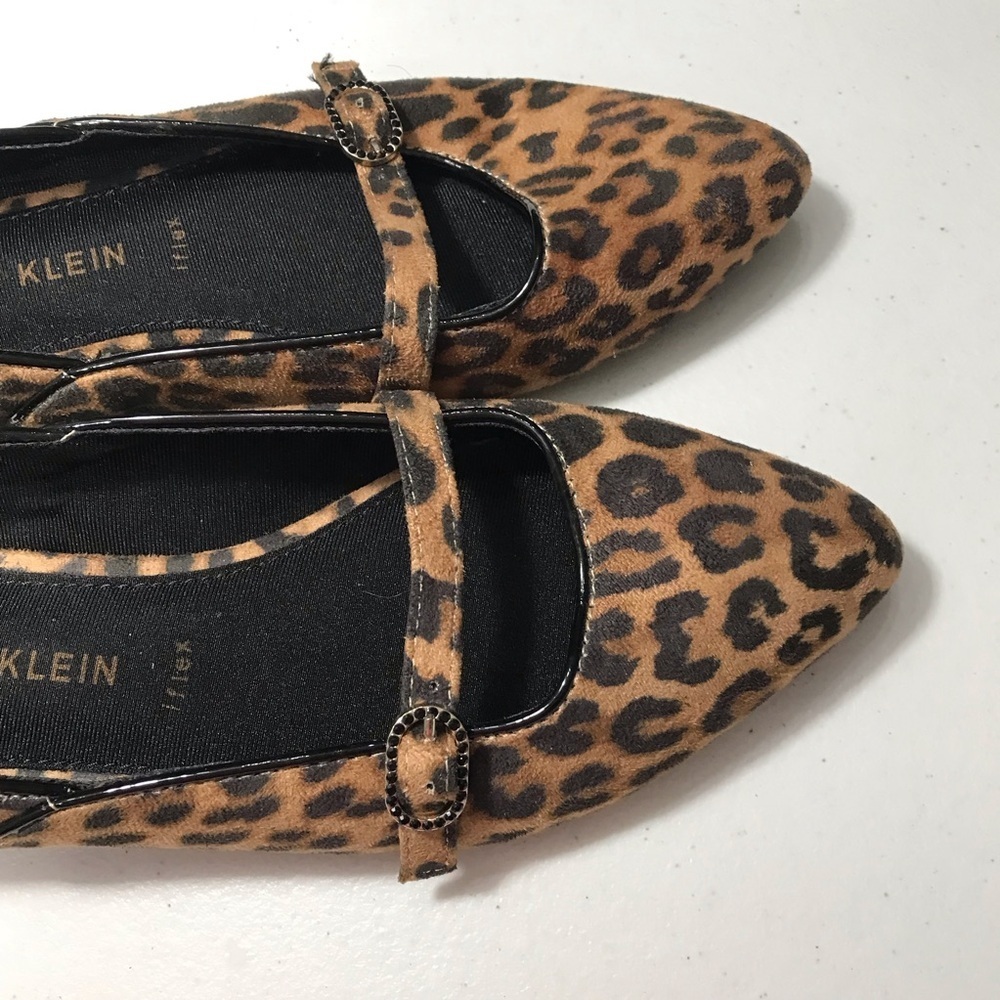 Anne Klein Maryjane Animal Print Flats with Buckle Size 7.5M SB-03 - Picture 5 of 8